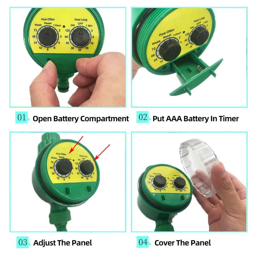 Drip Irrigation System With Automatic Timer